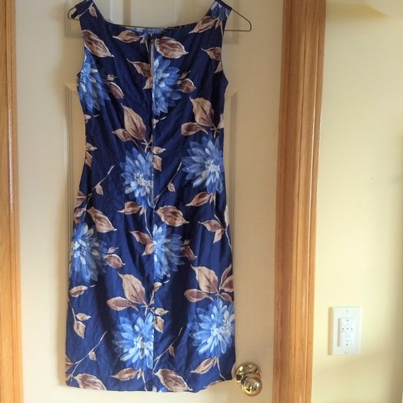 vintage 50s handmade sleeveless midi floral shift dress EUC - Picture 2 of 11